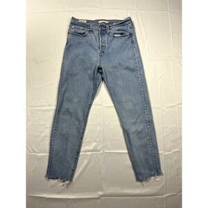 BIG E Levi's Premium Wedgie Womens 28 Straight Light Wash Button Fly Jeans